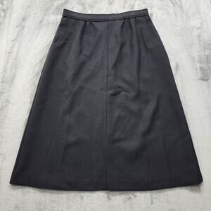 Vintage 70s Levi's Skirt Womens 28 Black Polyester High Rise A-Line Back Zip